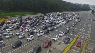 Pedágio da Imigrantes tem grande movimentação de veículos - Divulgação/Ecovias
