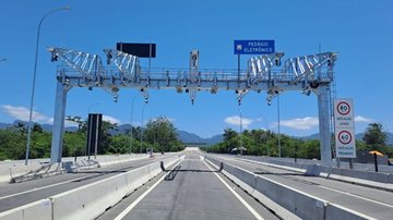 Pedágio free flow no contorno sul da rodovia dos Tamoios - Divulgação/Concessionária Tamoios