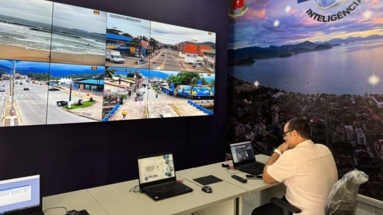 Câmeras do COI reforçarão segurança durante a temporada em Ubatuba - Divulgação/PMU