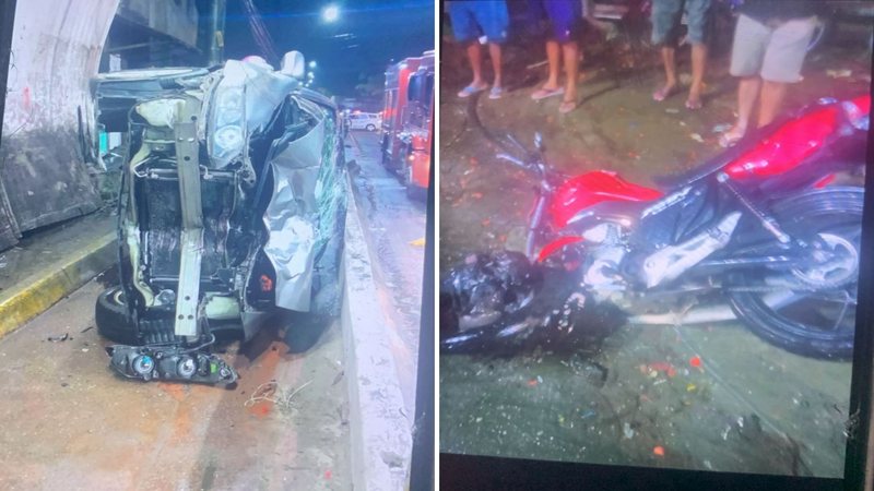 Imagens mostram veículos completamente destruídos - Reprodução/Polícia Civil