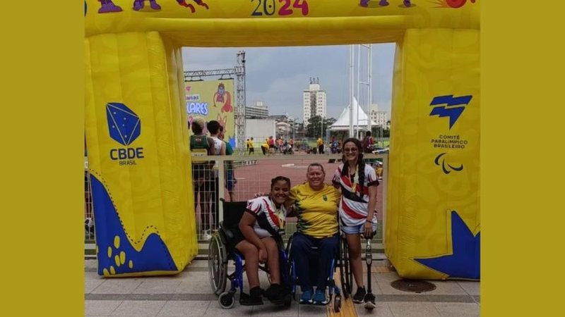 Ana Clara durante a fase nacional das Paralimpíadas Escolares 2024 - Divulgação/Prefeitura de São Vicente