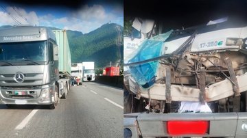 Acidente ocorreu no km 54 da via Anchieta, na altura de Cubatão - Reprodução/Artesp