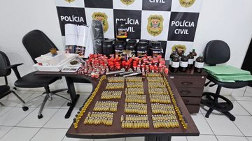 Residência era usada para fabricar e armazenar produtos ilegais - Reprodução/Polícia Civil