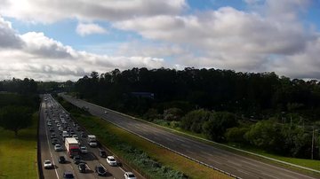 Lentidão na rodovia dos Imigrantes ocorre apenas no sentido capital - Reprodução/Artesp