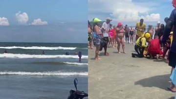 Uma das vítimas chegou a desmaiar por alguns segundos - Reprodução/Praia Grande Mil Grau