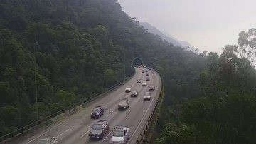 Km 48 da rodovia dos Imigrantes - trecho de serra - Reprodução/Ecovias