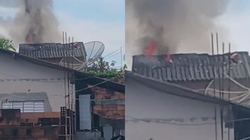 Seis bombeiros em três viaturas conseguiram controlar as chamas, que não se espalharam - Imagens: Leandro Moller