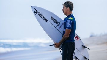 Samuel Pupo foi o único representante do litoral de SP eliminado na fase de repescagem - Brent Bielmann/World Surf League