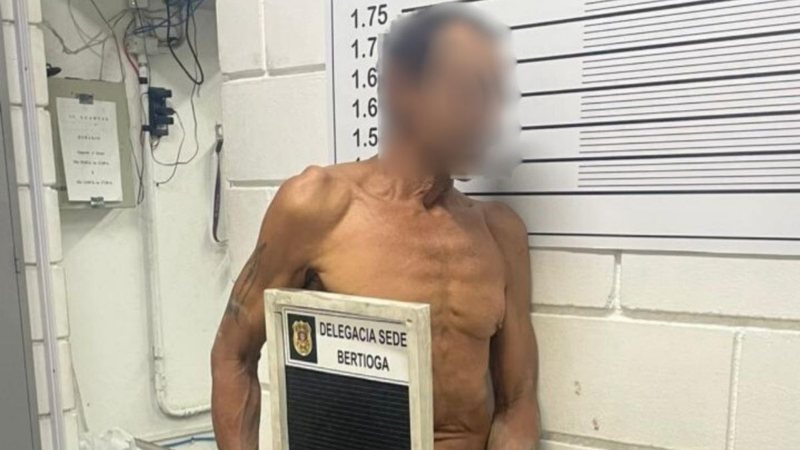 Acusado foi encaminhado para a Delegacia de Polícia de Bertioga e está à disposição da Justiça - Divulgação/GCM