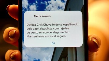 Alerta severo indica que a população tem mais tempo para se proteger, diferentemente do alerta extremo - Governo de SP