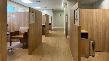 Clínica possui boxes individuais para pacientes em tratamento - Divulgação / Imuno Santos