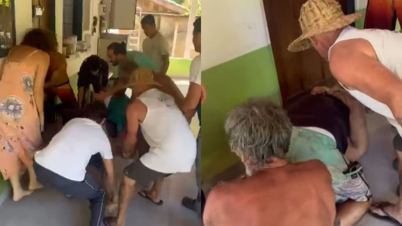 Moradores tiveram dificuldade em conter o invasor - Reprodução/Internet