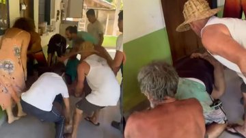 Moradores tiveram dificuldade em conter o invasor - Reprodução/Internet