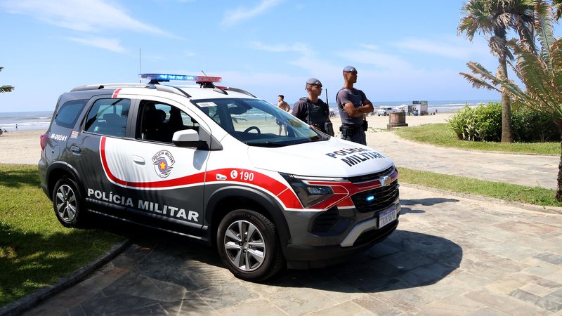 Chegada de 80 policiais militares da capital paulista reforçarão o efetivo da Polícia Militar na cidade - Richard Aldrin/Prefeitura de Praia Grande