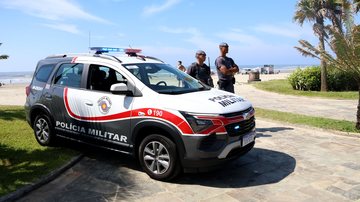 Chegada de 80 policiais militares da capital paulista reforçarão o efetivo da Polícia Militar na cidade - Richard Aldrin/Prefeitura de Praia Grande
