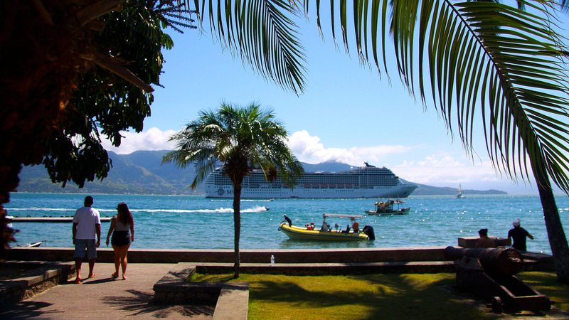 Centro histórico de Ilhabela, onde estão situados os restaurantes, barzinhos e lojinhas de artesanato - Reginaldo Pupo