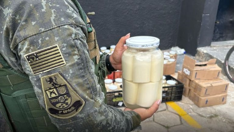 Policiais constataram diversas irregularidades que figuram crimes ambientais - Divulgação/Polícia Militar