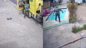 Motorista parou o veículo, pulou na água com roupa e tudo, se refrescou e seguiu viagem - Splash Piscinas São Sebastião