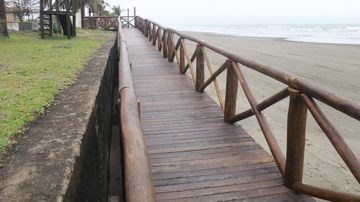 Entre as obras beneficiadas está a construção de acessos às praias de Peruíbe - Divulgação/Prefeitura de Peruíbe