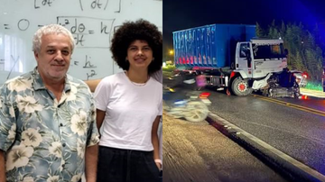 Roberto e Mikaely estavam no carro que colidiu contra um caminhão após ser atingido por outro veículo - Divulgação/IFSP e Reprodução/Redes Sociais