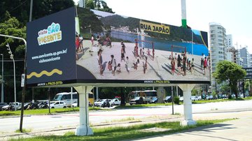Telão promove turismo de São Vicente - Prefeitura de São Vicente