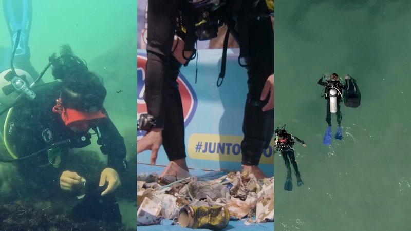 Mergulhadores enfrentam dificuldades como baixa visibilidade, redes de pesca, galhos e troncos - Reprodução/Embalixo