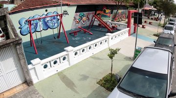Praça fica no bairro Boqueirão - Divulgação/Francisco Arrais/Prefeitura de Santos