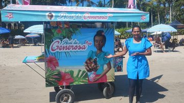 Com a linha de crédito Empreenda Mulher, Cláudia Pereira colocou mais um carrinho de açaí em Ubatuba - Divulgação