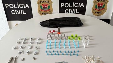 O material apreendido foi encaminhado para perícia da Polícia Civil - Divulgação/Polícia Civil