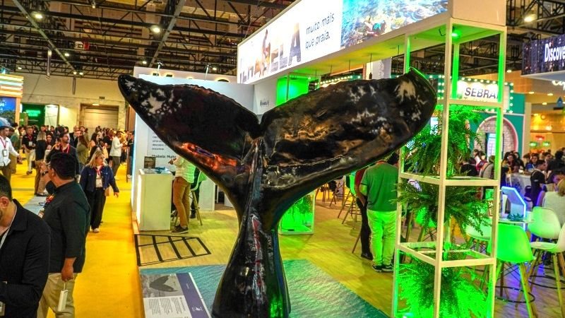 Visual impactante ajudou a colocar em evidência um dos principais atrativos da cidade na WTM - Prefeitura de Ilhabela
