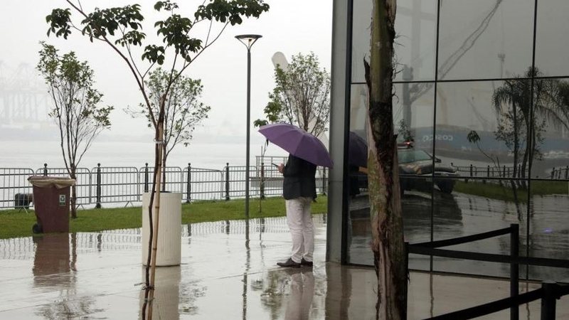 Chuvas podem vir acompanhadas de rajadas de vento - Prefeitura de Santos