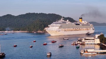 Foram aproximadamente 1,030 milhão pessoas entre embarques, desembarques e trânsito dos navios de cruzeiro - Prefeitura de Santos