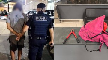 Homem que furtou um condensador de ar-condicionado foi levado para a Central de Polícia Judiciária (CPJ) - Divulgação/Prefeitura de Santos