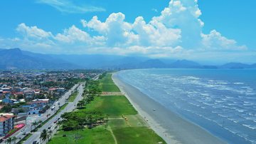 Praia das Palmeiras, em Caraguatatuba, é uma das que estão com bandeira vermelha no litoral norte - Turismo Praia Grande