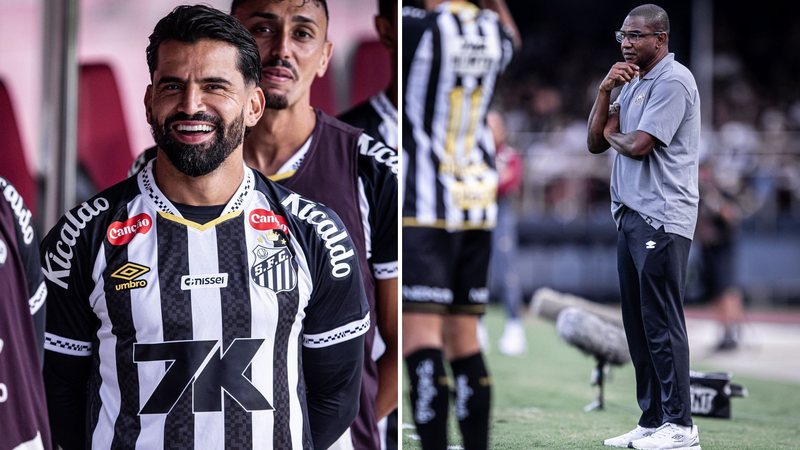 Contrato com a 7K vai até abril de 2027; o técnico interino César Sampaio segue no comando do time - Raul Baretta/Santos FC