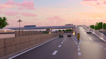 Simulações mostram partes da possível nova entrada - Divulgação/Prefeitura de São Vicente