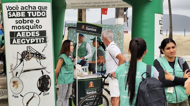 Mutirão contra a dengue visita quase 1,3 mil imóveis no Gonzaga, em Santos