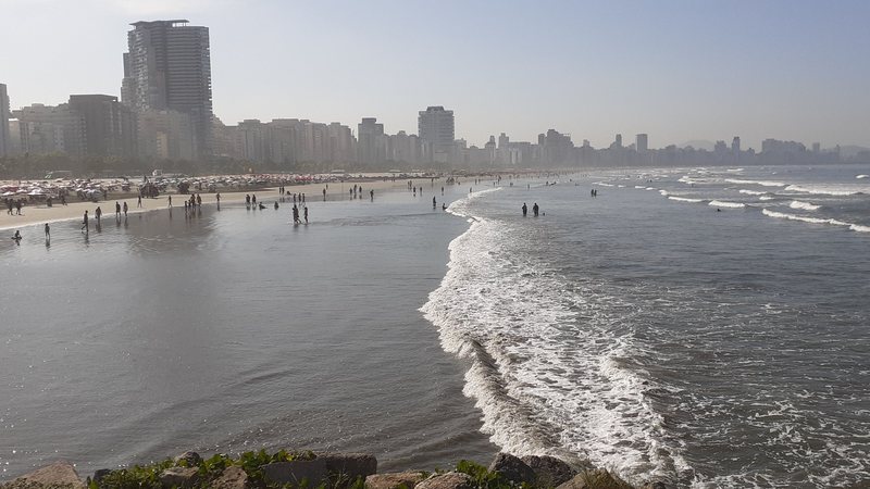 Santos tem bandeira vermelha em todas as suas praias nesta semana - Esther Zancan