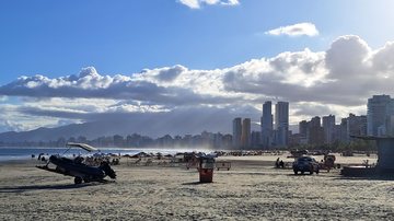 Praia do Canto do Forte, em Praia Grande