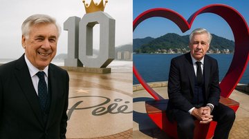 Imagens geradas por IA de Ancelotti em São Vicente