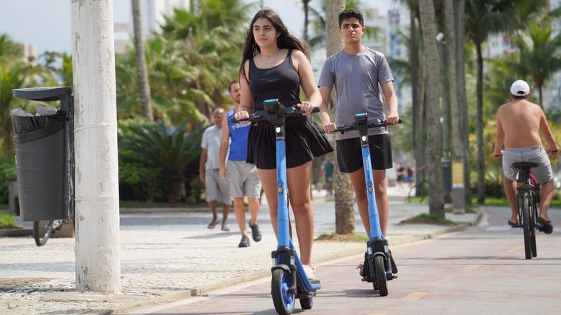 Patinetes elétricas em Praia Grande