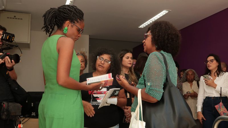 Espaço inaugurado em 2023 recebeu a visita da autora, que iniciou a militância em Santos - Divulgação/Prefeitura de Santos