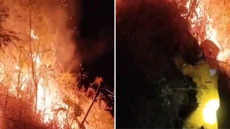 Ocorrência no morro da Enseada foi controlada após três horas de combate - Divulgação/11ºGB