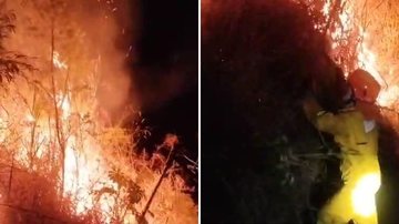 Ocorrência no morro da Enseada foi controlada após três horas de combate - Divulgação/11ºGB