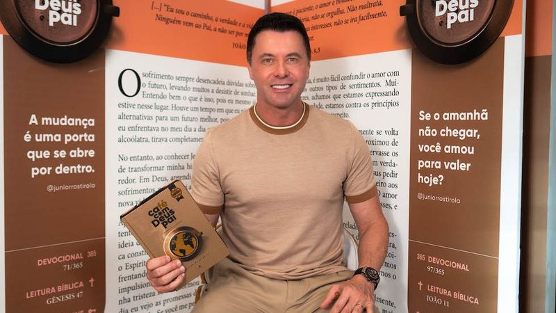 Junior Rostirola, autor do best-seller “Café  com Deus Pai”, desembarca em Bertioga