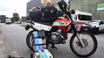 Motolância atende até 20 ocorrências por semana - Divulgação/Jairo Marques/Prefeitura de Praia Grande