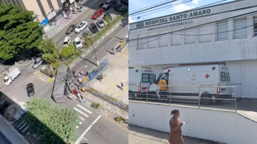 As duas vítimas foram levadas ao hospital Santo Amaro; uma delas faleceu - Reprodução/Redes Sociais e Reprodução/Google Street View
