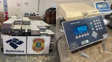 Após a identificação da droga, a Polícia Federal foi acionada e investigará o caso - Divulgação/Receita Federal