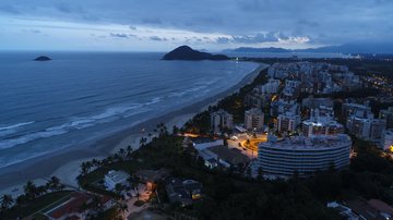 Riviera de São Lourenço com luzes