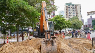 Intervenções ocorrem no trecho entre a rua Brigadeiro Faria Lima e rua Joaquim Teixeira de Carvalho - Will Urbano/Prefeitura de Praia Grande